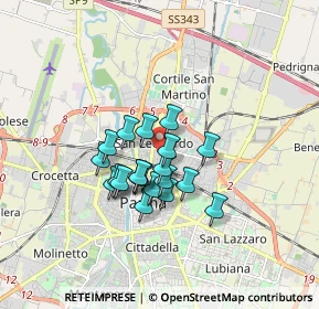 Mappa Via Pasubio, 43122 Parma PR, Italia (1.225)