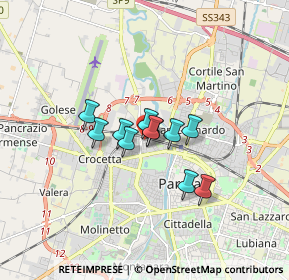 Mappa Via Anselmi Via Savani, 43126 Parma PR, Italia (1.02818)