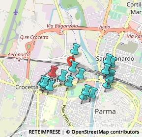 Mappa Via Anselmi Via Savani, 43126 Parma PR, Italia (0.8615)