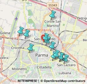 Mappa Via Monte Corno, 43122 Parma PR (1.6975)