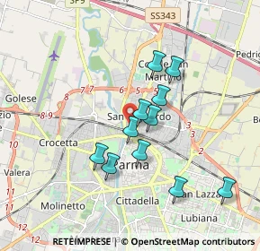 Mappa Via Brennero, 43122 Parma PR, Italia (1.52727)