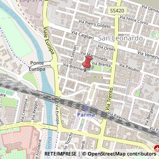 Mappa Via Brennero, 8/A, 43122 Parma, Parma (Emilia Romagna)