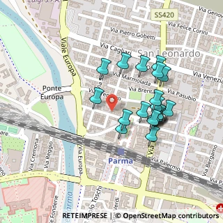 Mappa Via Brennero, 43122 Parma PR, Italia (0.202)