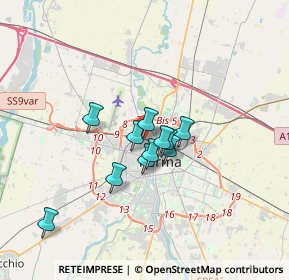 Mappa Via Michelangelo Anselmi, 43126 Parma PR, Italia (2.29182)