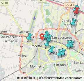 Mappa Via Tomaso Ravasini, 43126 Parma PR, Italia (2.09667)