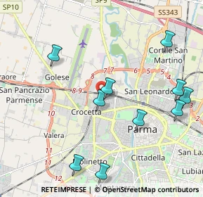 Mappa Via Tomaso Ravasini, 43126 Parma PR, Italia (2.54364)