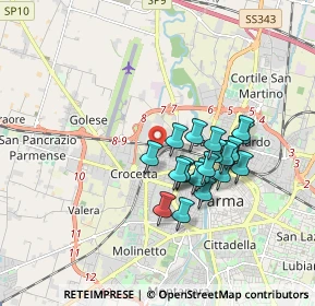 Mappa Via Tomaso Ravasini, 43126 Parma PR, Italia (1.4355)