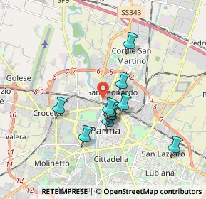 Mappa Via Novara, 43122 Parma PR, Italia (1.44182)