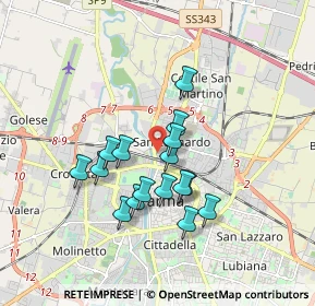 Mappa Via Novara, 43122 Parma PR, Italia (1.45125)