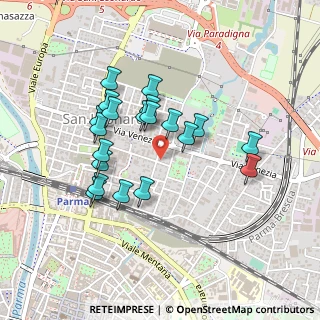 Mappa Via Firenze, 43122 Parma PR, Italia (0.398)