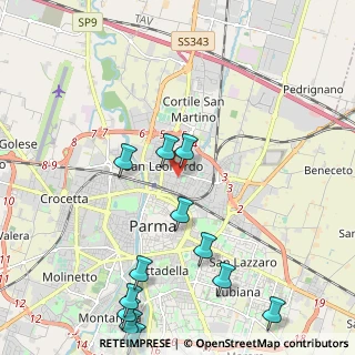 Mappa Via Firenze, 43122 Parma PR, Italia (2.7175)
