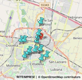 Mappa Via Firenze, 43122 Parma PR, Italia (1.53786)