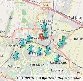 Mappa Via Firenze, 43122 Parma PR, Italia (1.6525)