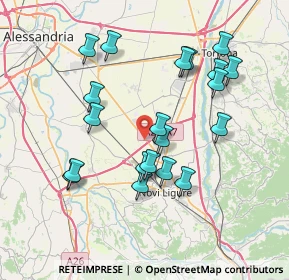 Mappa Strada Alessandria, 15068 Pozzolo Formigaro AL, Italia (7.3765)