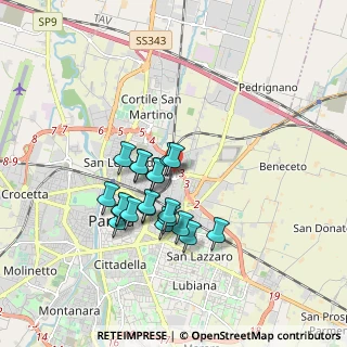 Mappa Via Vasco da Gama, 43122 Parma PR, Italia (1.455)