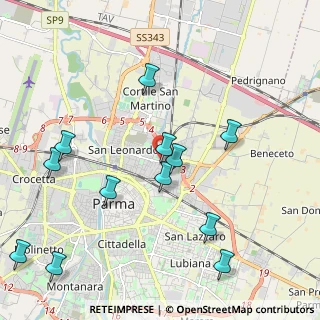 Mappa Via Venezia, 43122 Parma PR, Italia (2.38333)