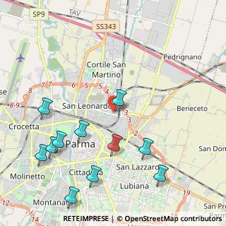 Mappa Via Venezia, 43122 Parma PR, Italia (2.55455)