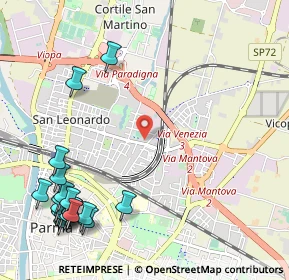 Mappa Via Venezia, 43122 Parma PR, Italia (1.522)