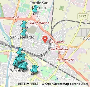 Mappa Via Venezia, 43122 Parma PR, Italia (1.5015)