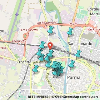 Mappa Via Savani, 43100 Parma PR, Italia (0.9045)