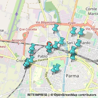 Mappa Via Savani, 43100 Parma PR, Italia (0.9755)