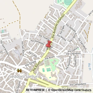 Mappa Via Antonio Gramsci, 09025 Sanluri SU, Italia, 09025 Sanluri, Medio Campidano (Sardegna)
