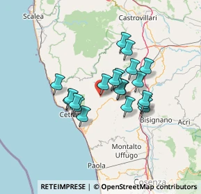 Mappa Via Roma, 87013 Fagnano Castello CS, Italia (11.105)