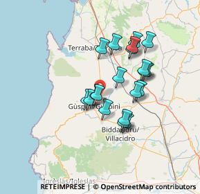 Mappa Zona Industriale P.I.P. SS 126 Km 95, 09036 Guspini SU, Italia (12.2955)