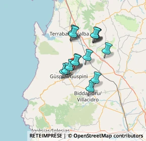 Mappa ZONA ART. SS126 KM 95, 09036 Guspini SU, Italia (10.565)