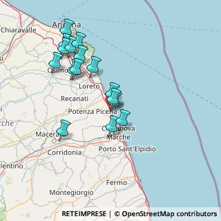 Mappa Via Aprutina, 62018 Potenza Picena MC, Italia (14.83063)