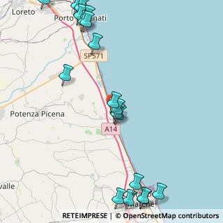 Mappa Via Aprutina, 62018 Potenza Picena MC, Italia (6.073)