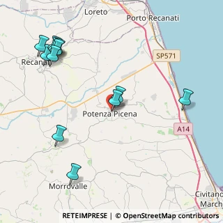 Mappa Via Petetti, 62018 Potenza Picena MC, Italia (5.23917)
