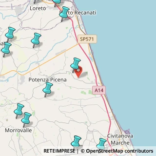 Mappa Contrada Casette Antonelli, 62018 Potenza Picena MC, Italia (7.57643)