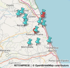 Mappa Via Giovan Battista Boni, 62018 Potenza Picena MC, Italia (6.61667)