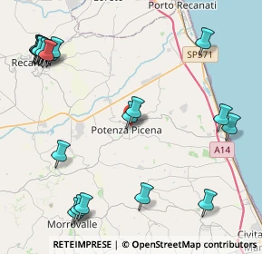 Mappa Via Giovan Battista Boni, 62018 Potenza Picena MC, Italia (5.8275)
