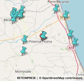 Mappa Via Giovan Battista Boni, 62018 Potenza Picena MC, Italia (5.37412)