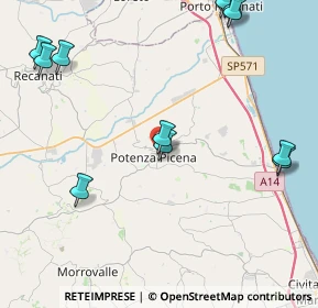 Mappa Via Giovan Battista Boni, 62018 Potenza Picena MC, Italia (6.6805)