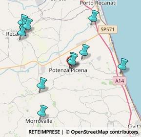 Mappa Via Giovan Battista Boni, 62018 Potenza Picena MC, Italia (4.66182)