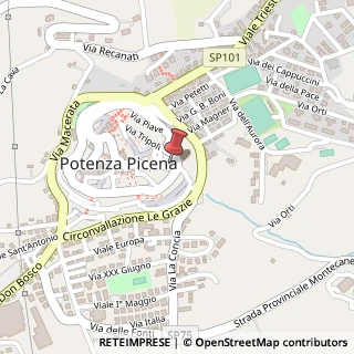 Mappa Via Mugellini, 36, 62018 Potenza Picena, Macerata (Marche)