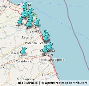 Mappa Via Marinai D'Italia, 62018 Potenza Picena MC, Italia (14.94813)