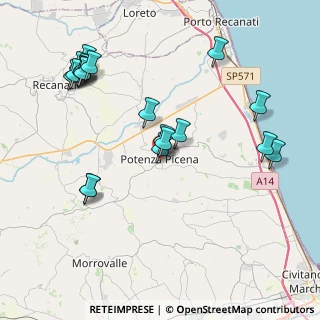 Mappa Via Silvio Pellico, 62018 Potenza Picena MC, Italia (4.606)