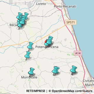 Mappa Via Silvio Pellico, 62018 Potenza Picena MC, Italia (5.3235)