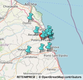 Mappa Via Mugellini, 62018 Potenza Picena MC, Italia (7.72091)