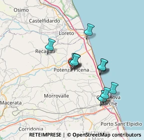 Mappa Via Mugellini, 62018 Potenza Picena MC, Italia (5.74769)