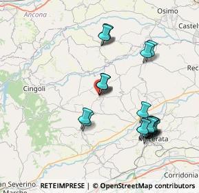 Mappa CAP, 62010 Appignano MC, Italia (7.763)