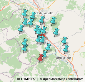 Mappa Viale Grecia, 06012 Città di Castello PG, Italia (6.4665)