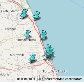 Mappa Via Dante Alighieri, 62018 Potenza Picena MC, Italia (7.0115)