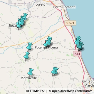 Mappa Via Cir le, 62018 Potenza Picena MC, Italia (5.084)