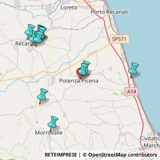 Mappa Via Cir le, 62018 Potenza Picena MC, Italia (5.28)