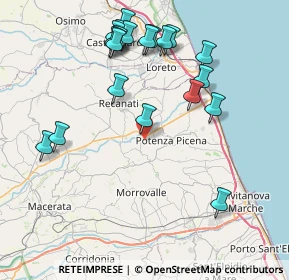 Mappa Via Virgilio Guzzini, 62010 Montelupone MC, Italia (8.9715)